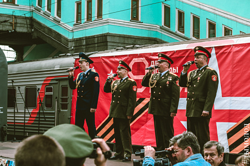 В Новосибирск прибыл агитпоезд «Армия Победы»