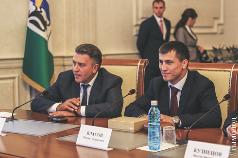 Чествование олимпийских призёров в Новосибирске