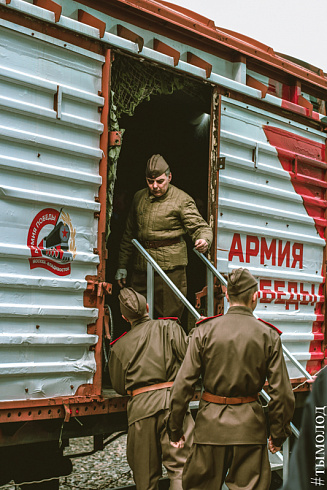 В Новосибирск прибыл агитпоезд «Армия Победы»